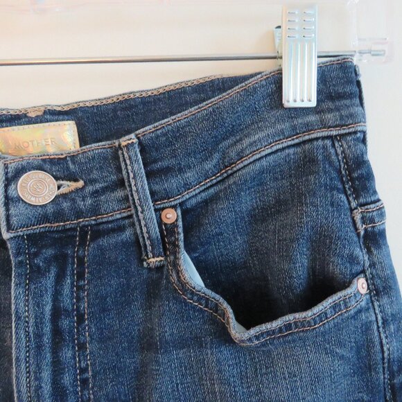 MOTHER The Insider Crop Step Fray Jeans in Girl Crush - Size 25 - Picture 4 of 14